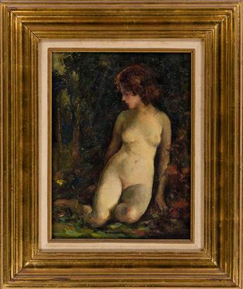 ARTHUR W. WOELFLE Seated Nude.